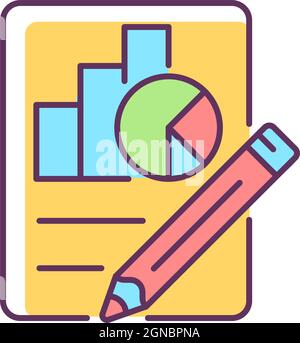 Economics RGB-Farbsymbol Stock Vektor