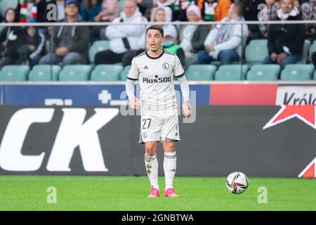 Josue Pesqueira von Legia in Aktion während des polnischen PKO Ekstraklasa League-Spiels zwischen Legia Warszawa und Wisla Plock im Marschall Jozef Pilsudski Legia Warsaw Municipal Stadium.Endstand; Legia Warszawa 3:1 Gornik Leczna. (Foto von Mikolaj Barbanell / SOPA Images/Sipa USA) Stockfoto