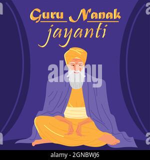 Guru nanak jayanti hindu-Karte Stock Vektor