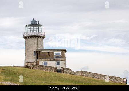 Der Belle Tout Lighthouse in Beachy Head Eastbourne England Stockfoto