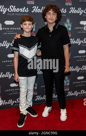 Cameron Crovetti, August Maturo nimmt am 23. September 2021 am 17. Jährlichen HollyShorts Opening Night Festival im Japan House, Los Angeles, CA Teil Stockfoto