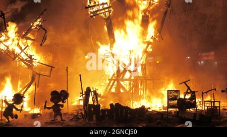 La Crema zur Fallas-Feier in Valencia, Spanien Stockfoto