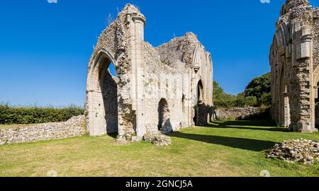 Ruinen der Creake Abbey in Norfolk, England Stockfoto