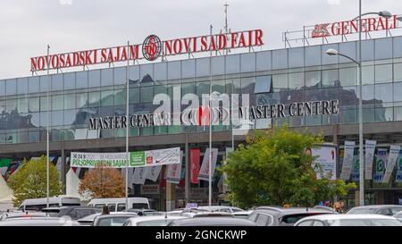 Novi Sad, Serbien - 21. September 2021: Landwirtschaftsmesse Expo im Master Center Building. Stockfoto