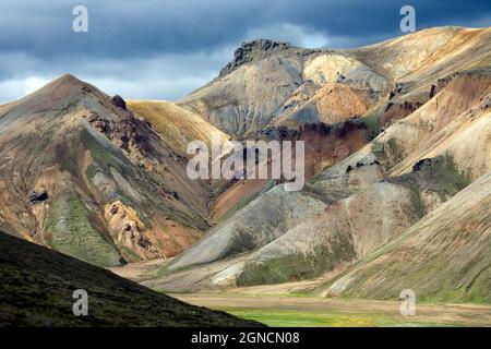 Bunte Berge von Landmannalaugar, Island Stockfoto