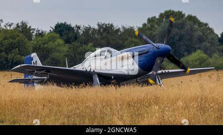 P-51D Mustang ‘Miss Helen’ (G-BIXL) auf der Abingdon Air & Country Show am 11. September 2021 Stockfoto