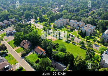 Eine Luftaufnahme der University of Western Ontario in London, Kanada Stockfoto