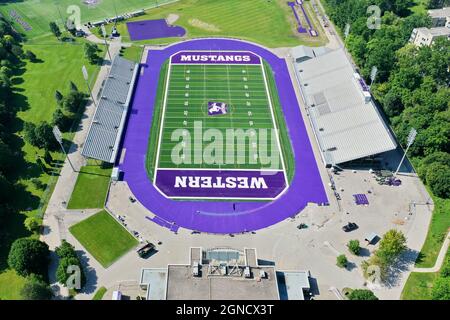 Eine Luftaufnahme des TD Stadions an der University of Western Ontario in London, Kanada Stockfoto