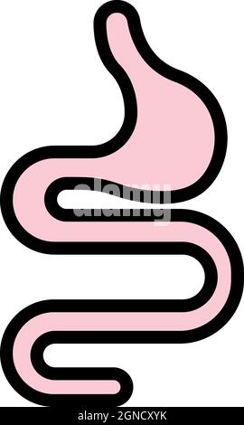 Tiermagen-Symbol. Kontur Tier Magen Vektor Symbol Farbe flach isoliert Stock Vektor