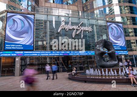 Hongkong, China. September 2021. Blick auf den Hong Kong Exchange Square. Kredit: SOPA Images Limited/Alamy Live Nachrichten Stockfoto