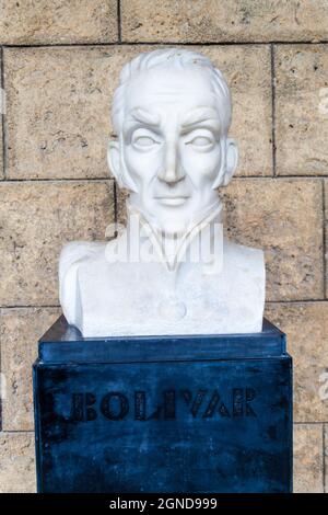 Büste von Simon Bolivar in Havanna, Kuba Stockfoto