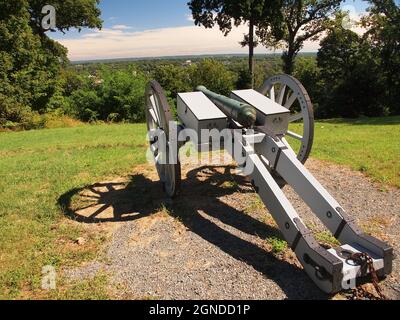 Morristown, New Jersey, National Historic Park und Fort Nonsense. Im Preis inbegriffen sind das Wick House und die umliegenden National Park Service Grounds. Stockfoto