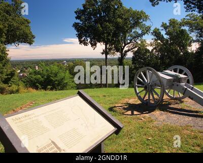 Morristown, New Jersey, National Historic Park und Fort Nonsense. Im Preis inbegriffen sind das Wick House und die umliegenden National Park Service Grounds. Stockfoto