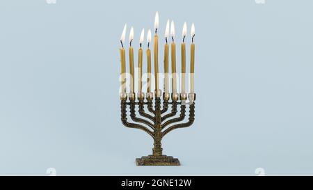 Frontansicht hanukkah Konzept mit Kopierraum. Hohe Qualität und Auflösung schönes Fotokonzept Stockfoto