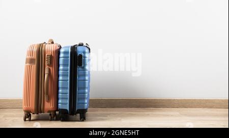 Vorderansicht des Gepäcks mit Kopieplatz. Hohe Qualität und Auflösung schönes Fotokonzept Stockfoto