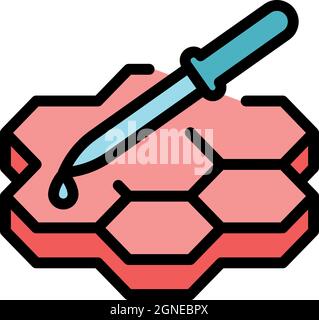 Modifiziertes Honigsymbol. Kontur geändert Honig Vektor Symbol Farbe flach isoliert Stock Vektor