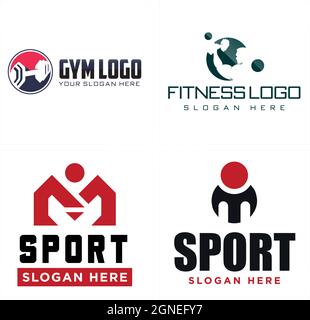 Logo-Design für Fitnessstudios Stock Vektor