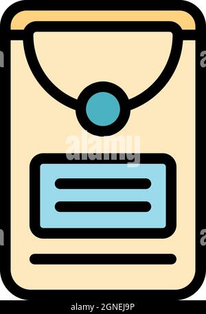 Taschentuch-Symbol packen. Umriss Pack Taschentuch Vektor Symbol Farbe flach isoliert Stock Vektor