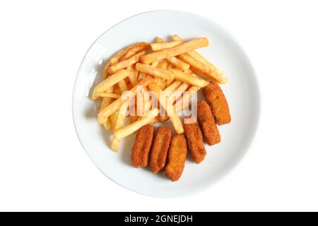 Fleischbällchen und Pommes Frites. Kadınbudu Köfte Stockfoto