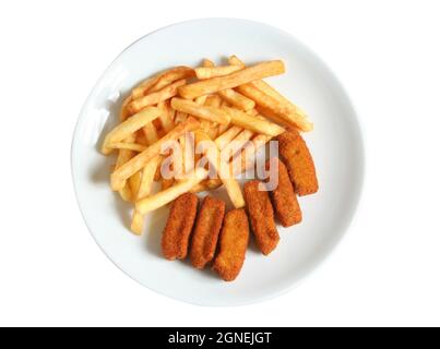 Fleischbällchen und Pommes Frites. Kadınbudu Köfte Stockfoto