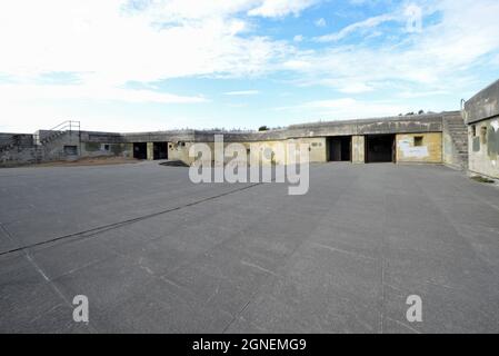 Verlassener Militärbunker in Fort worden, WA Stockfoto