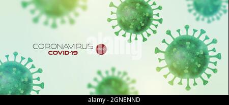 Coronavirus-Banner-Vorlage. Vektorgrafik. Stock Vektor