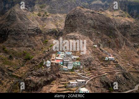 Dorf Fontainhas, Santo Antao, kapverdische Inseln Stockfoto