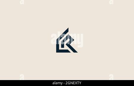 BUCHSTABEN CR-LOGO MIT NEGATIVEM PLATZEFFEKT FÜR DIE ILLUSTRATION Stock Vektor
