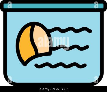 Symbol für Kaffeepulver. Kontur Kaffeepulver Vektor Symbol Farbe flach isoliert Stock Vektor