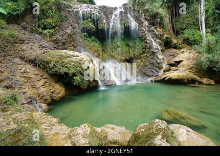 Mu Wasserfall in Hoa Binh Provinz Nordvietnam Stockfoto