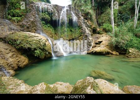 Mu Wasserfall in Hoa Binh Provinz Nordvietnam Stockfoto