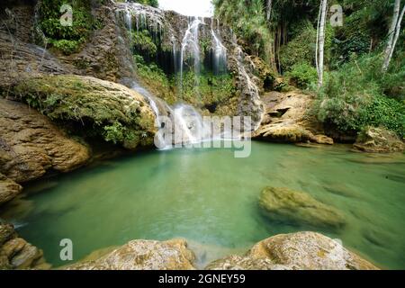 Mu Wasserfall in Hoa Binh Provinz Nordvietnam Stockfoto