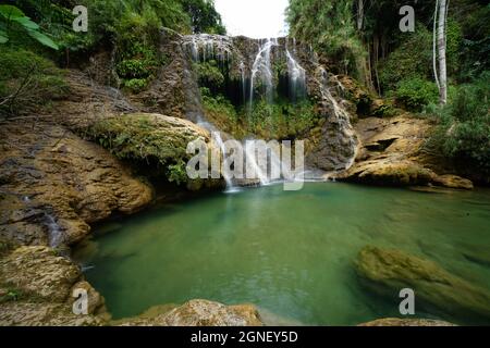 Mu Wasserfall in Hoa Binh Provinz Nordvietnam Stockfoto