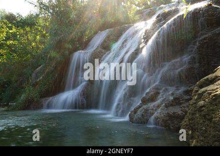 Trang Wasserfall in Hoa Binh Provinz Nordvietnam Stockfoto