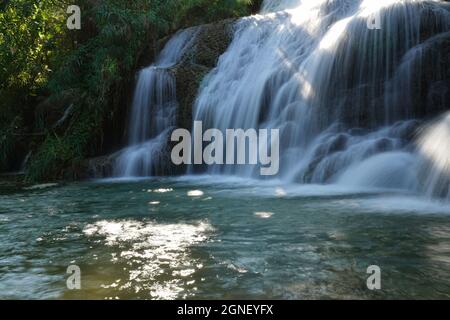 Trang Wasserfall in Hoa Binh Provinz Nordvietnam Stockfoto