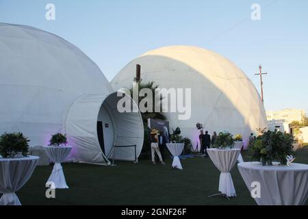 Atmosphere, Wisdome LA, USA. April 2021. Die Weltpremiere von „Eating Our Way to Extinction“ im Wisdome L.A. in Los Angeles, CA Credit: Cronos/Alamy Live News Stockfoto