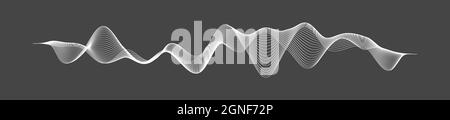 Radiowellen Vektor. Radio Frequency Identification. Bei der drahtlosen Kommunikation. Schallwellen abstract Vector Illustration Stock Vektor