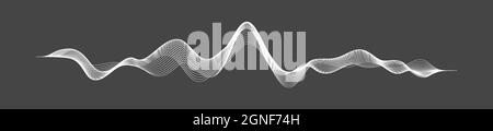 Radiowellen Vektor. Radio Frequency Identification. Bei der drahtlosen Kommunikation. Schallwellen abstract Vector Illustration Stock Vektor