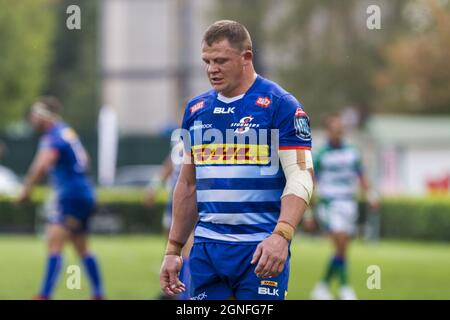 Monigo Stadium, Treviso, Italien, 25. September 2021, Deon Furie während des Spiels von Benetton Rugby gegen DHL Stormers - United Rugby Championship Stockfoto