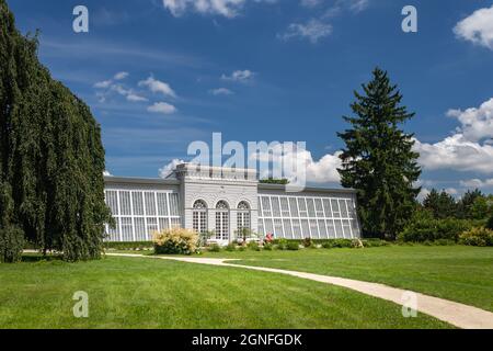 Schloss Gewächshaus im Schlossgarten, Telc, Tschechische republik Stockfoto