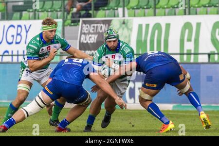 Monigo Stadium, Treviso, Italien, 25. September 2021, Federico Zani während des Spiels von Benetton Rugby gegen DHL Stormers - United Rugby Championship Stockfoto
