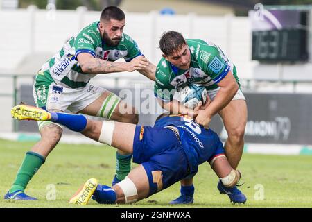 Monigo Stadium, Treviso, Italien, 25. September 2021, ivan nemer während des Spiels von Benetton Rugby gegen DHL Stormers - United Rugby Championship Stockfoto