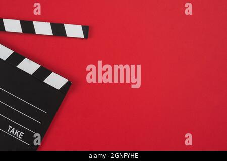 Flach auflegen Komposition Kino-Objekte. Hohe Qualität und Auflösung schönes Fotokonzept Stockfoto