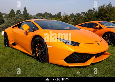 Lamborghini Huracán auf der Salon Privé Motorshow, die am 5. September 2021 im Schloss Blenheim stattfand Stockfoto