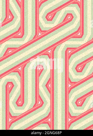Computer-generierte Hexagon Tile Verbindung Kunst Hintergrund Design Illustration Stock Vektor