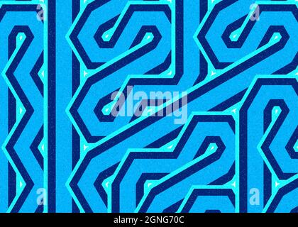 Computer-generierte Hexagon Tile Verbindung Kunst Hintergrund Design Illustration Stock Vektor