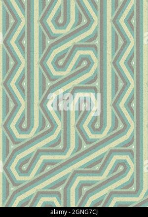 Computer-generierte Hexagon Tile Verbindung Kunst Hintergrund Design Illustration Stock Vektor