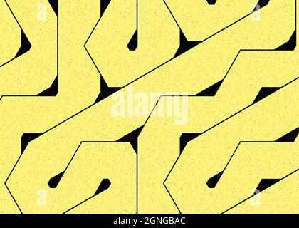 Computer-generierte Hexagon Tile Verbindung Kunst Hintergrund Design Illustration Stock Vektor