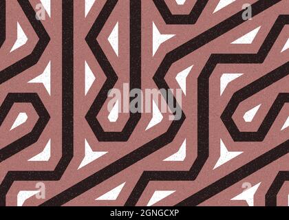 Computer-generierte Hexagon Tile Verbindung Kunst Hintergrund Design Illustration Stock Vektor