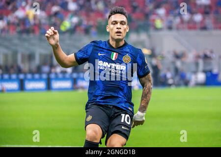 Mailand, Italien - september 25 2021 - Serie A Spiel F.C. Internazionale - Atalanta BC San Siro Stadion - martinez lautaro f.c. Inter Stockfoto